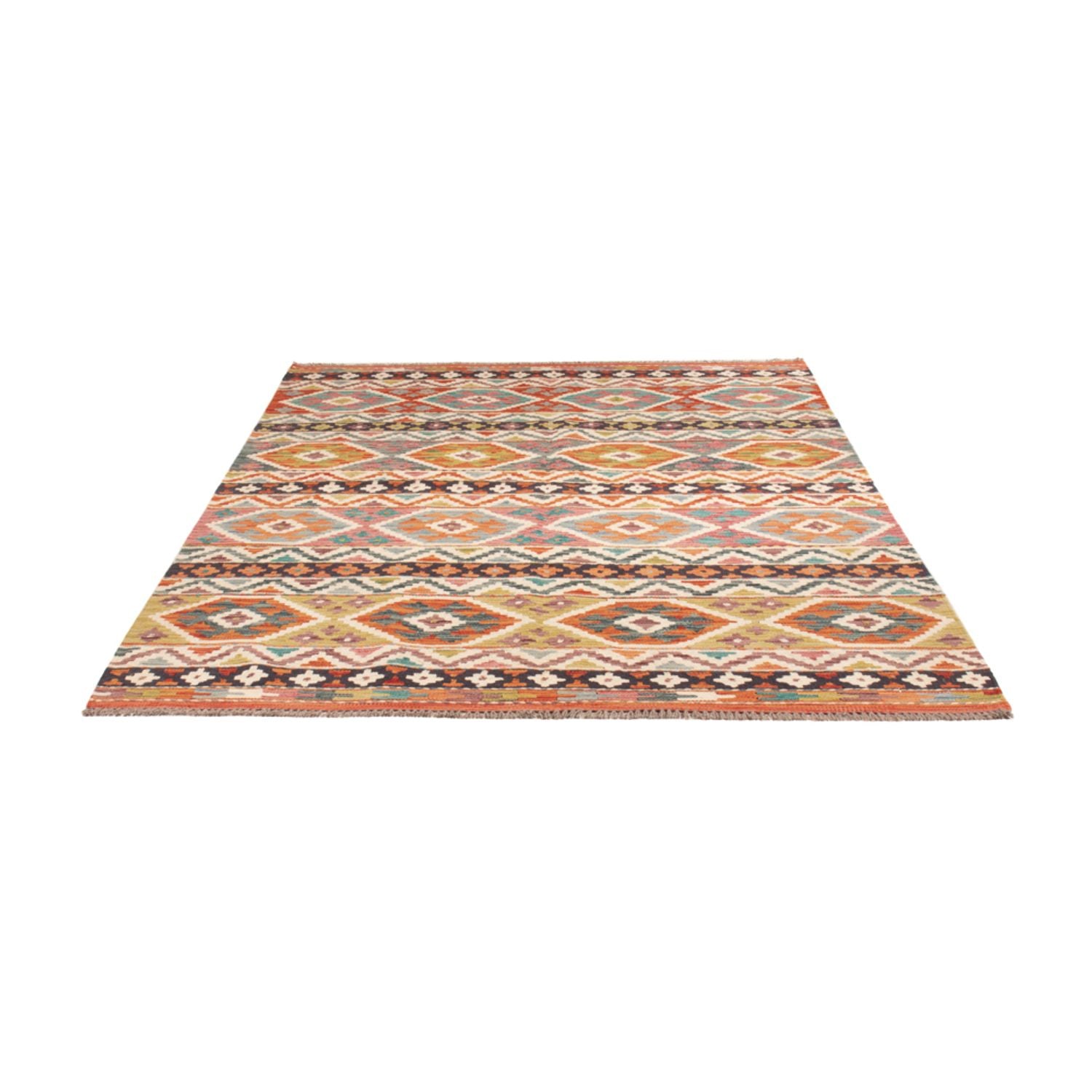 Tappeto Kelim - Splash - 197 x 154 cm - multicolore