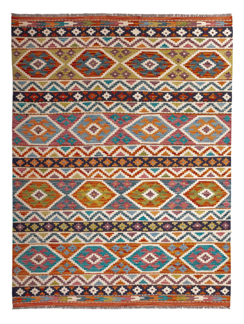 Tappeto Kelim - Splash - 198 x 152 cm - multicolore