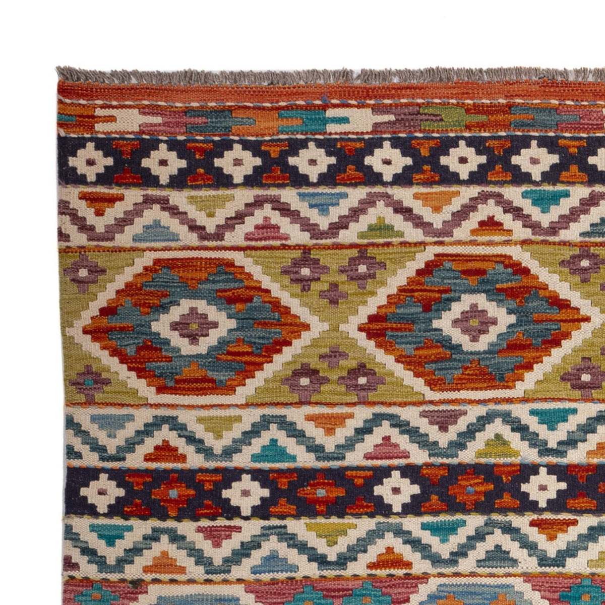 Tappeto Kelim - Splash - 198 x 152 cm - multicolore