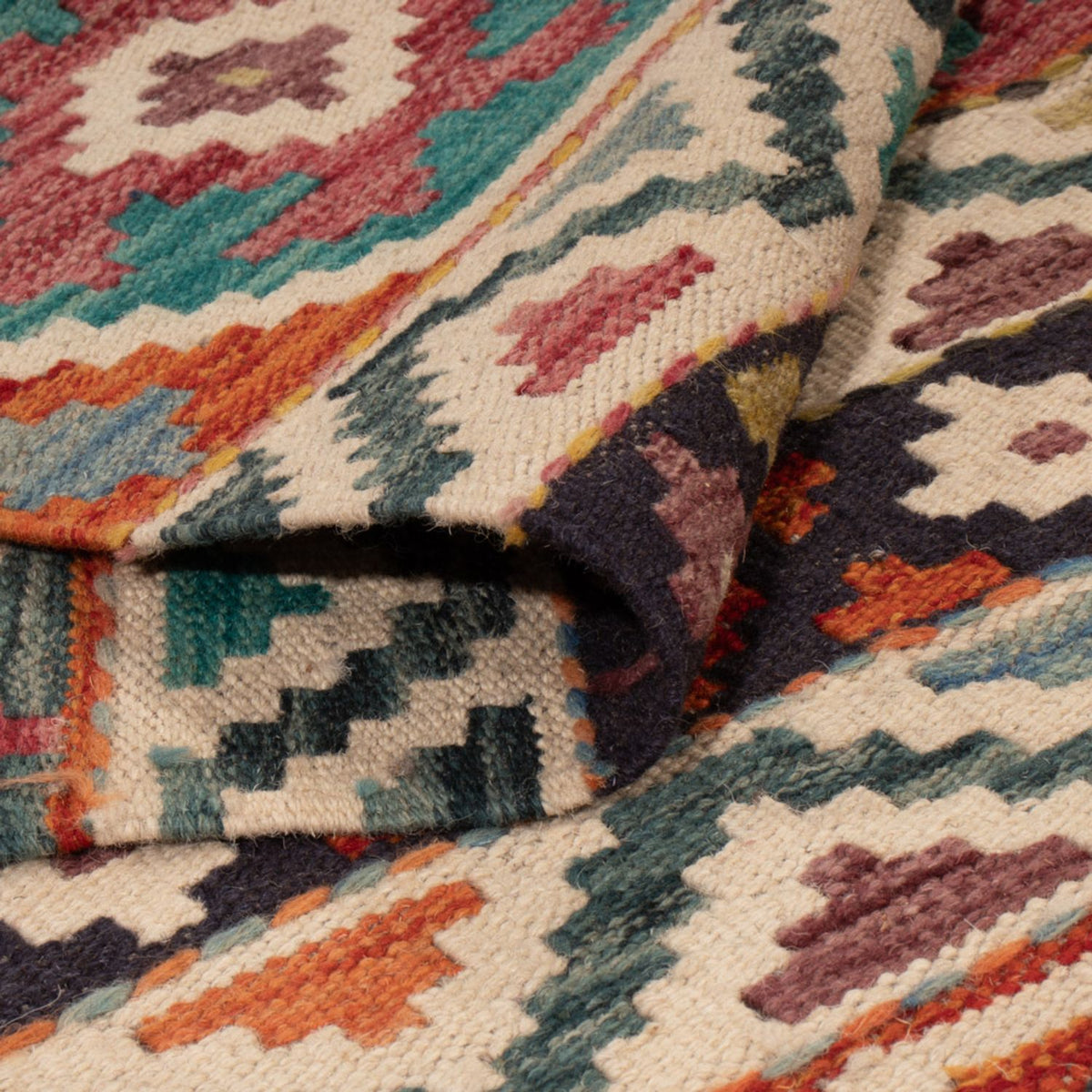 Tappeto Kelim - Splash - 198 x 152 cm - multicolore