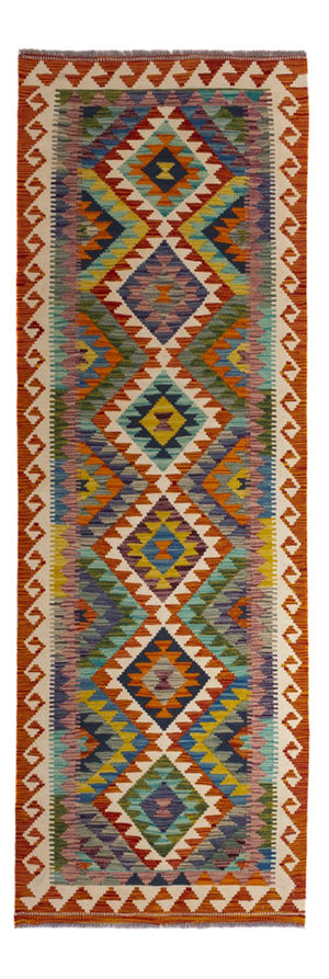 Tappeto corsia Tappeto Kelim - Splash - 233 x 87 cm - multicolore
