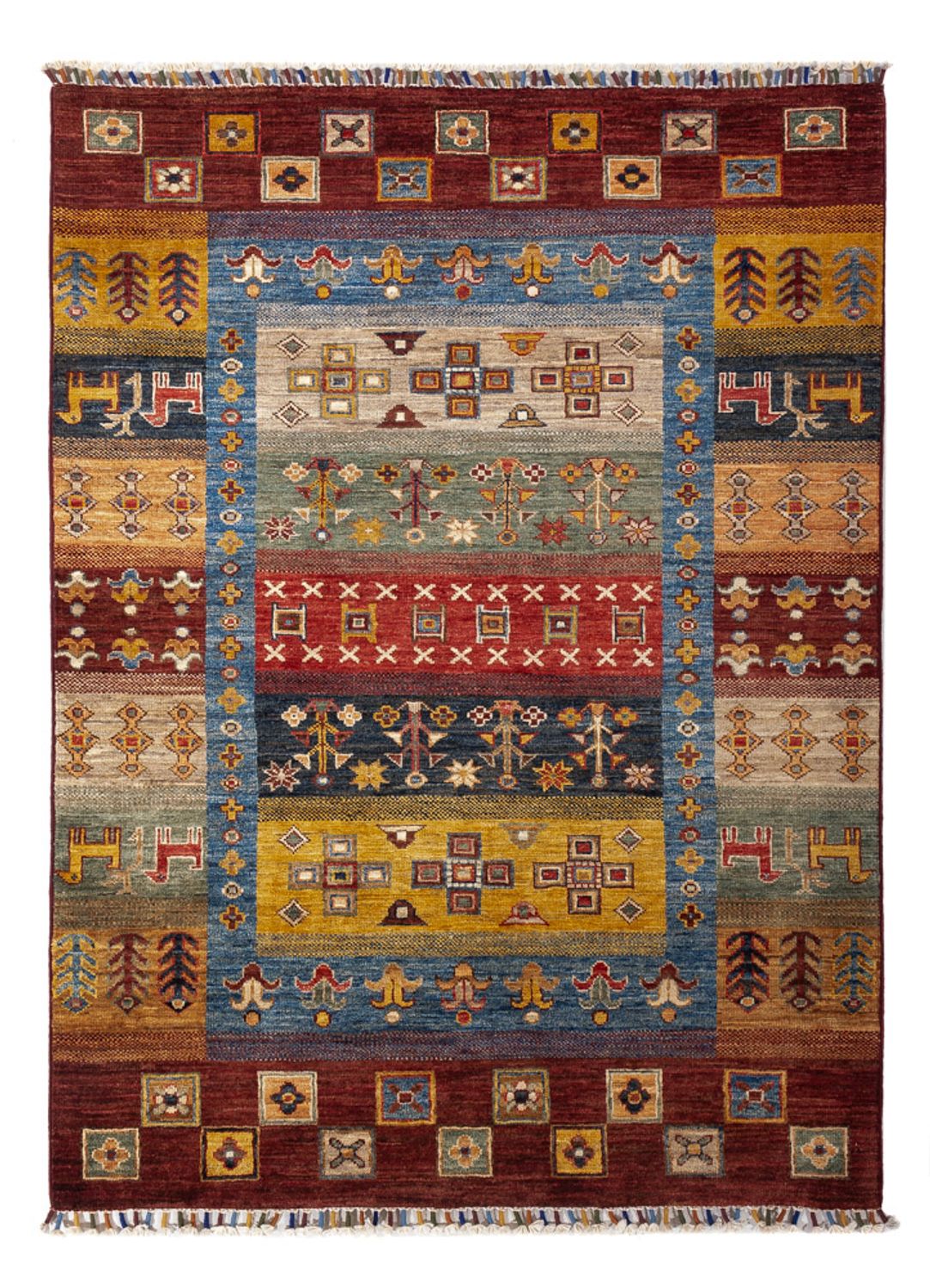 Tappeto Gabbeh - Loribaft Persero - 143 x 105 cm - multicolore