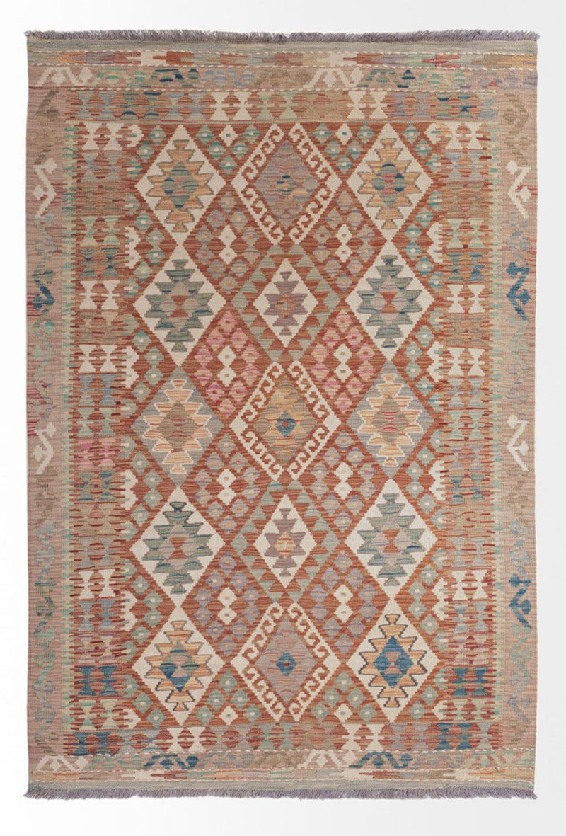 Tappeto Kelim - Splash - 193 x 137 cm - multicolore