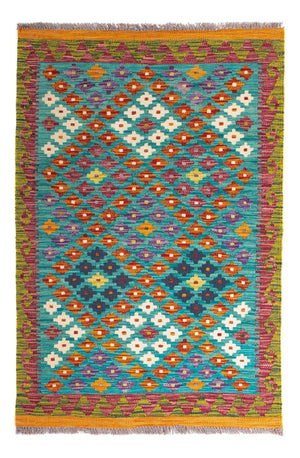 Tappeto Kelim - Splash - 131 x 92 cm - multicolore