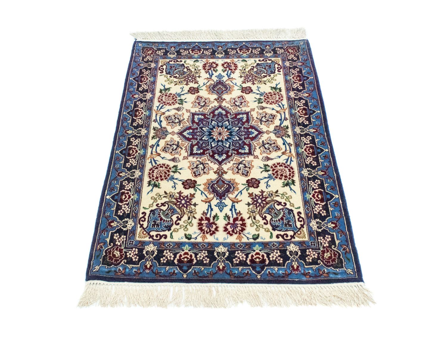 Tappeto Persero - Isfahan - Premio - 105 x 71 cm - blu