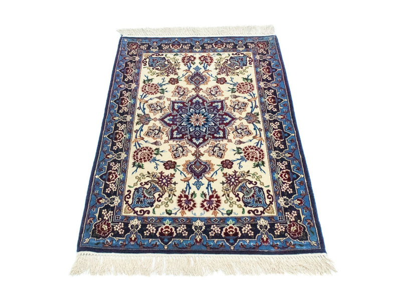 Tappeto Persero - Isfahan - Premio - 105 x 71 cm - blu