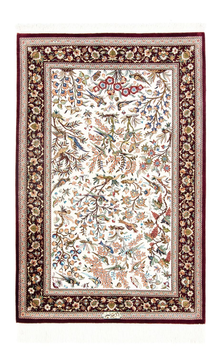 Tappeto di seta - Ghom seta - Premio - 123 x 80 cm - beige