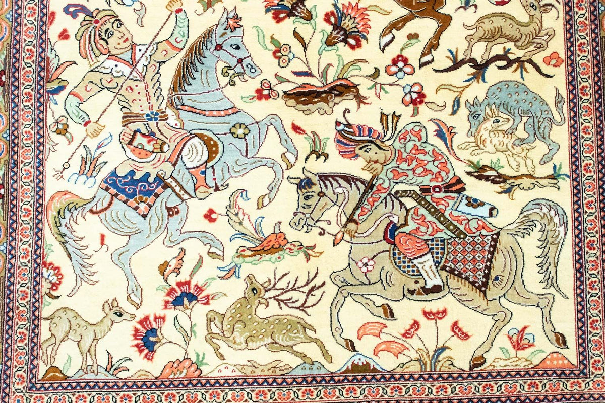 Tappeto di seta - Ghom seta - Premio - 121 x 77 cm - beige