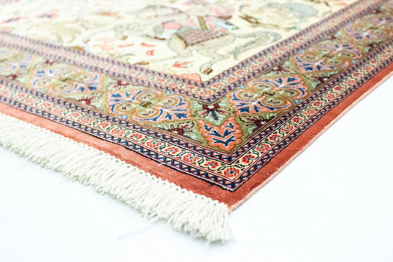 Tappeto di seta - Ghom seta - Premio - 121 x 77 cm - beige