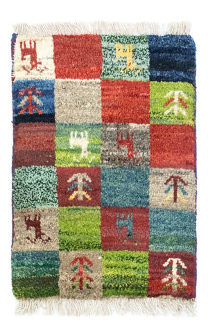Tappeto Gabbeh - Persero - 60 x 40 cm - multicolore