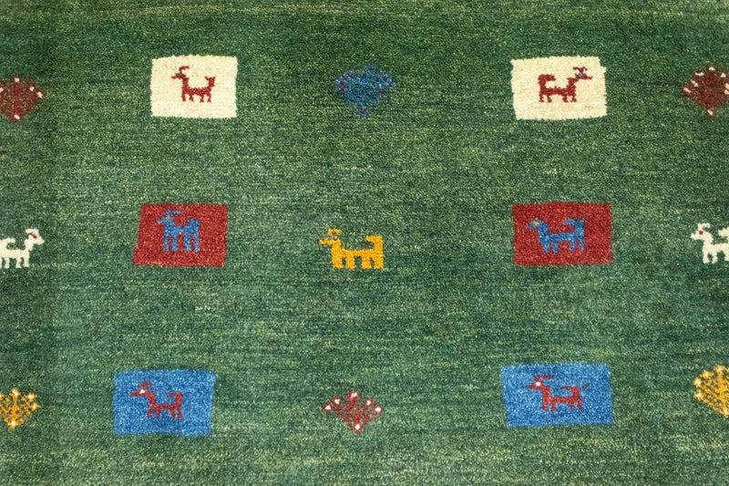 Tappeto Gabbeh - Persero - 128 x 92 cm - verde