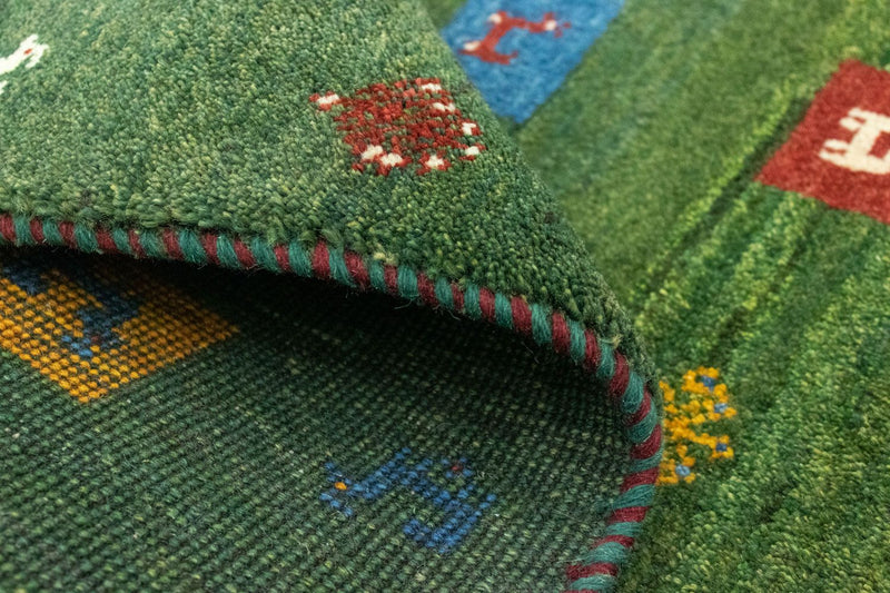 Tappeto Gabbeh - Persero - 128 x 92 cm - verde
