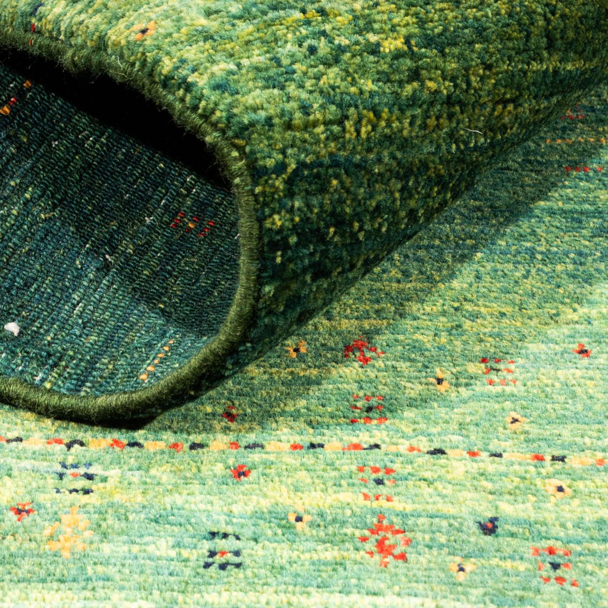 Tappeto Gabbeh - Loribaft Persero - 139 x 99 cm - verde