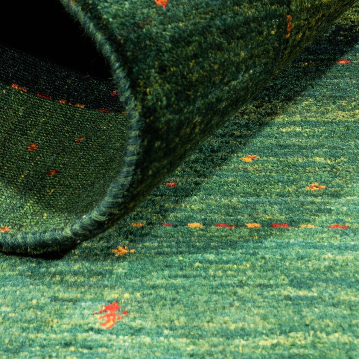 Tappeto Gabbeh - Loribaft Persero - 136 x 84 cm - verde