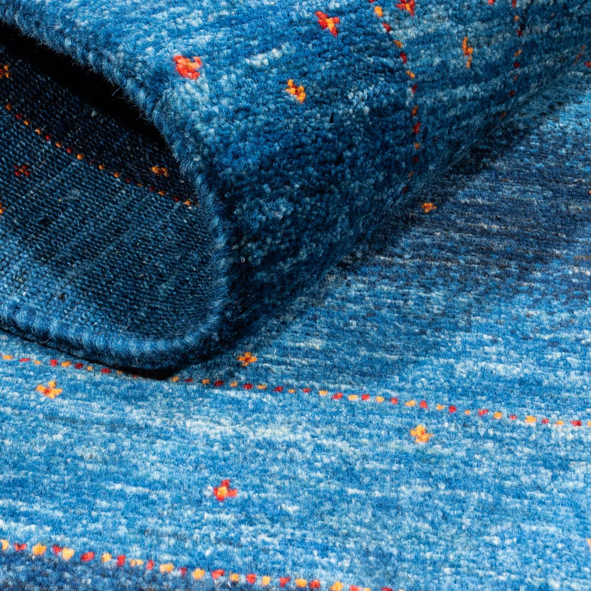 Tappeto Gabbeh - Loribaft Persero - 129 x 85 cm - blu