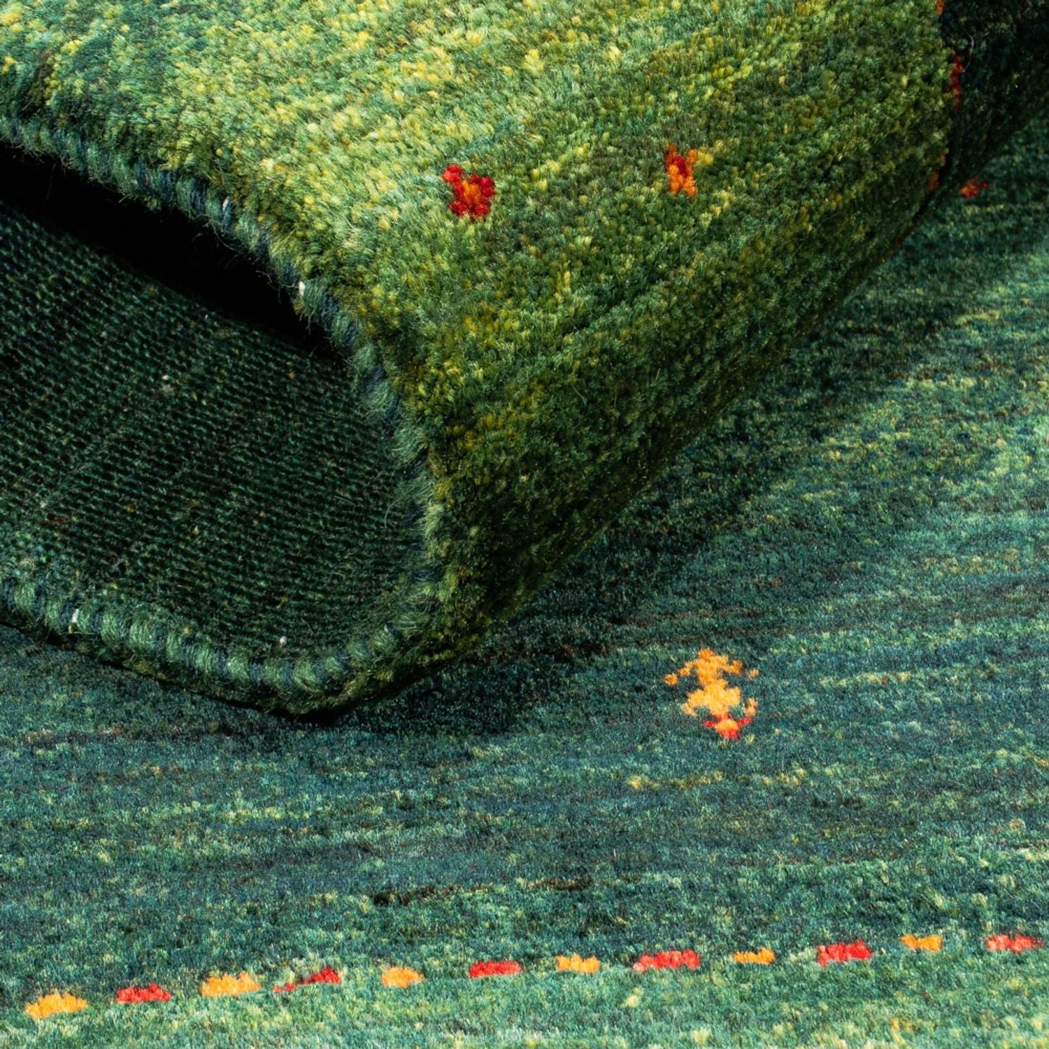 Tappeto Gabbeh - Loribaft Persero - 128 x 80 cm - verde