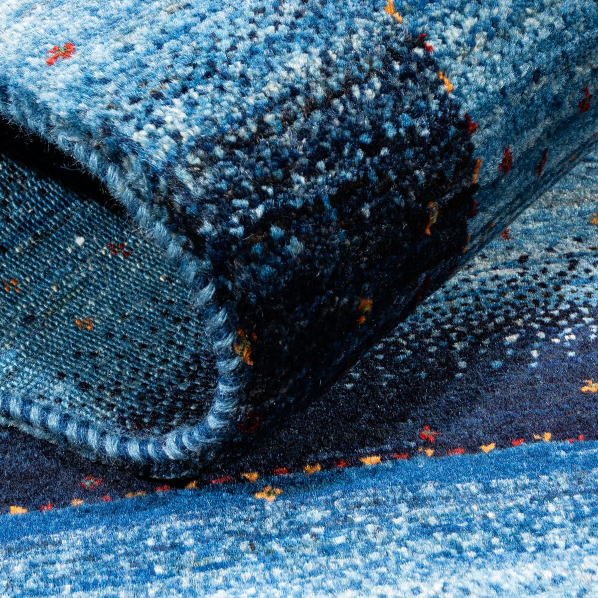 Tappeto Gabbeh - Loribaft Persero - 129 x 84 cm - blu