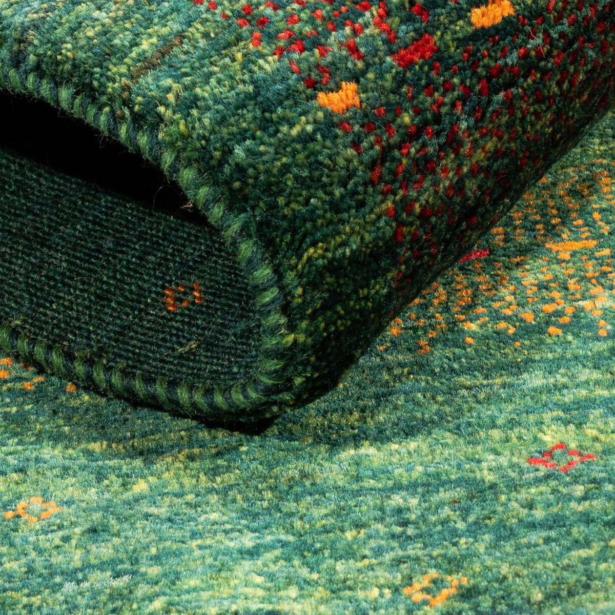 Tappeto Gabbeh - Loribaft Persero - 128 x 82 cm - verde