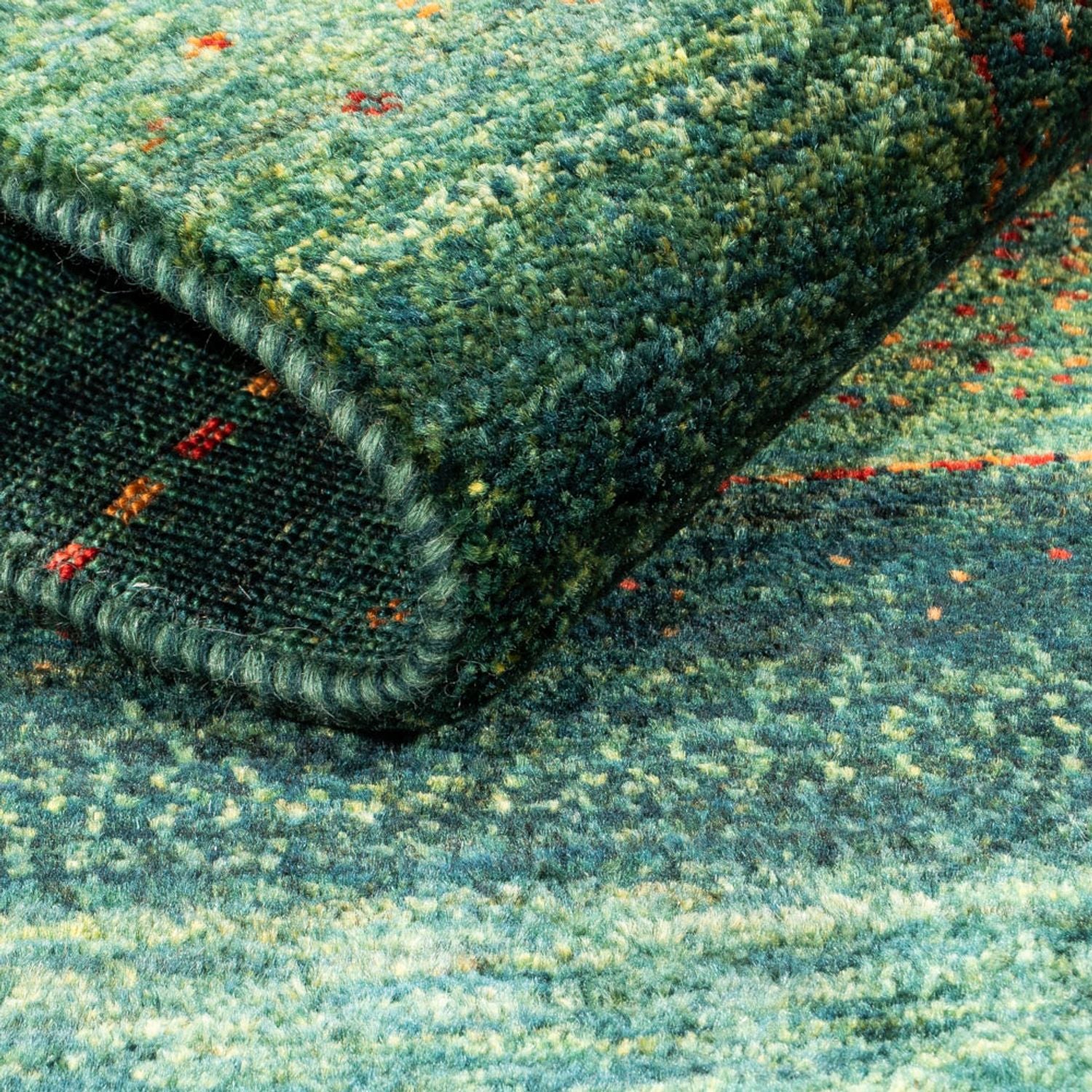 Tappeto Gabbeh - Loribaft Persero - 111 x 83 cm - verde