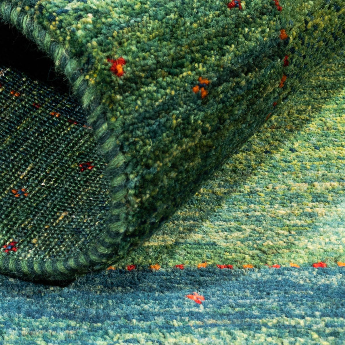 Tappeto Gabbeh - Loribaft Persero - 123 x 85 cm - verde