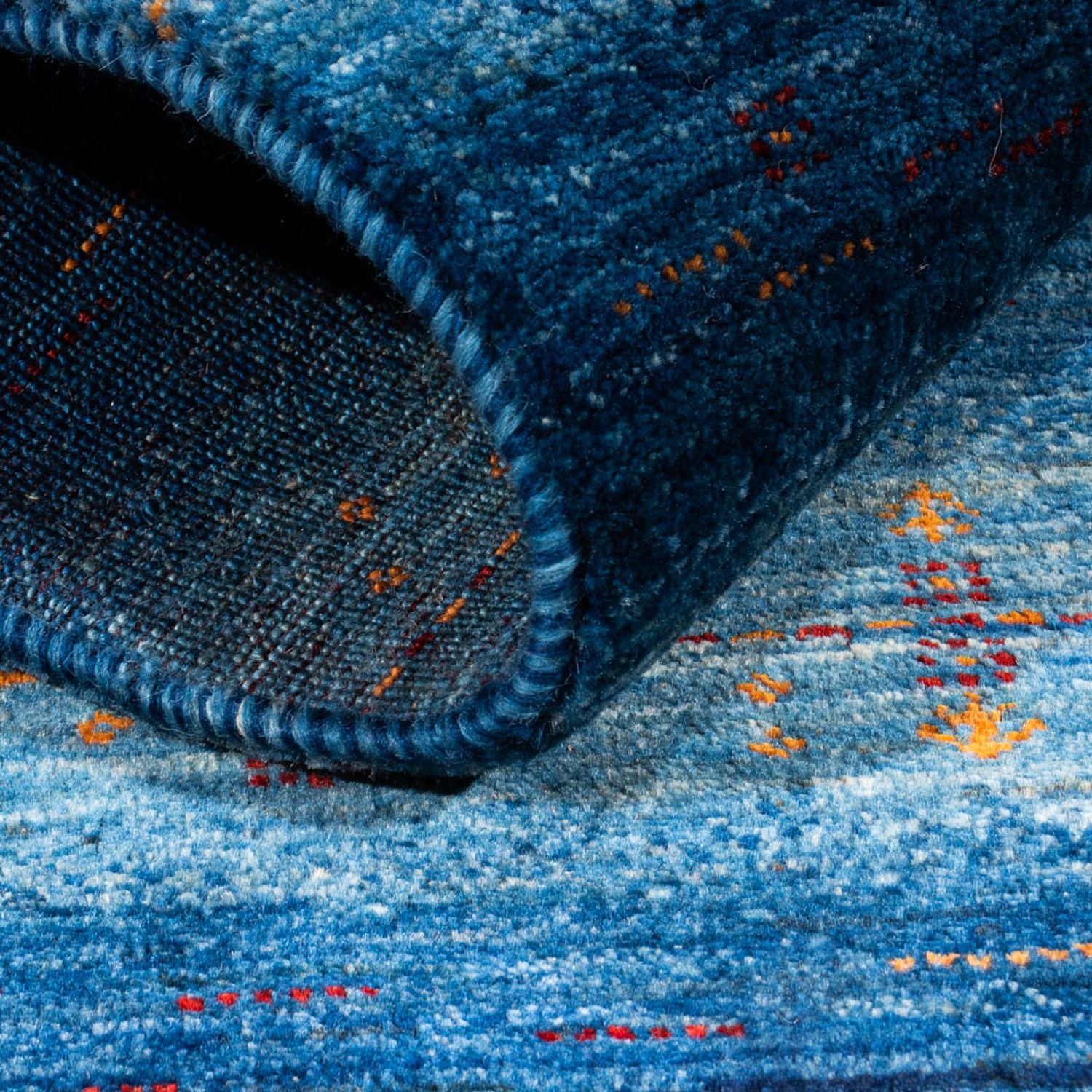 Tappeto Gabbeh - Loribaft Persero - 120 x 85 cm - blu