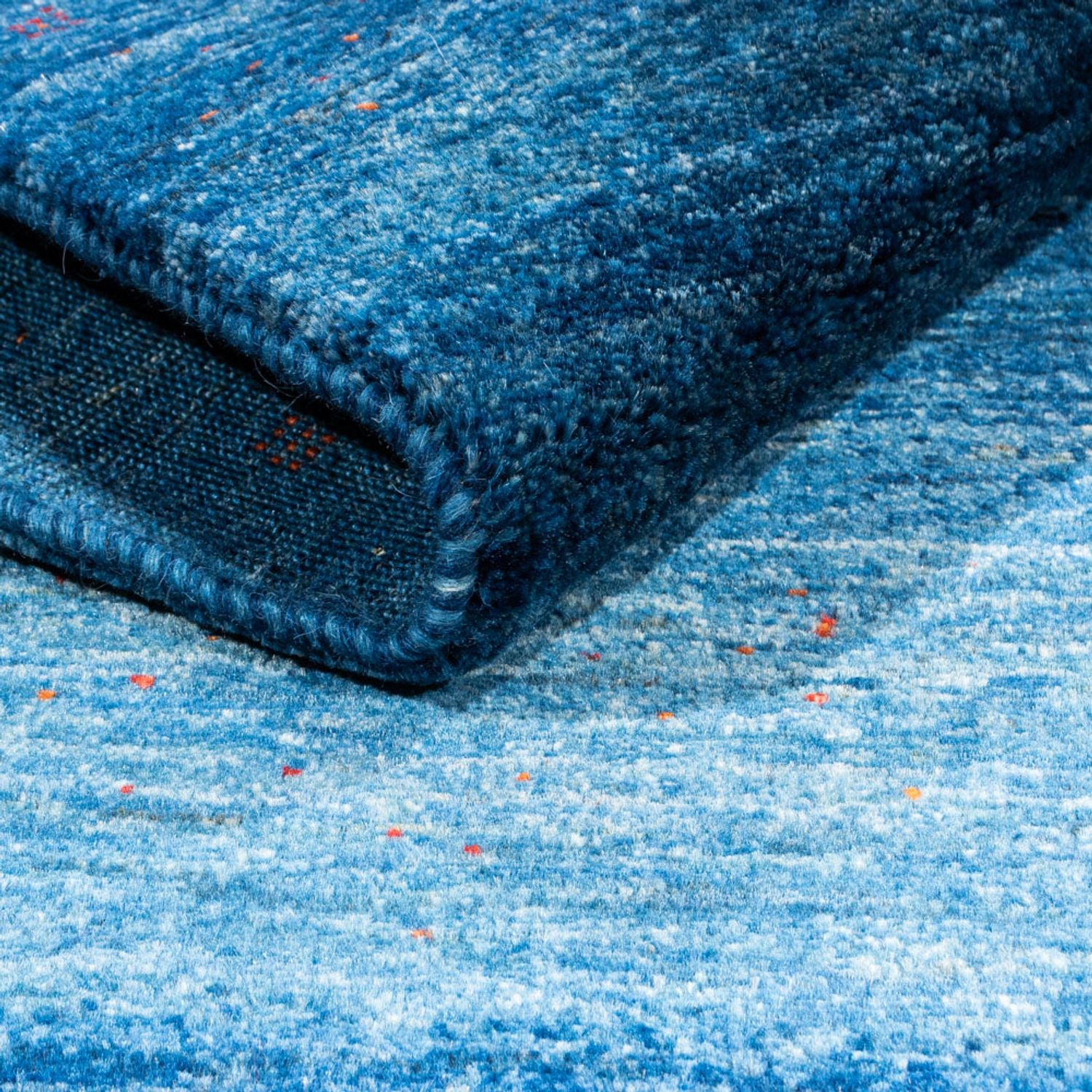 Tappeto Gabbeh - Loribaft Persero - 130 x 100 cm - blu
