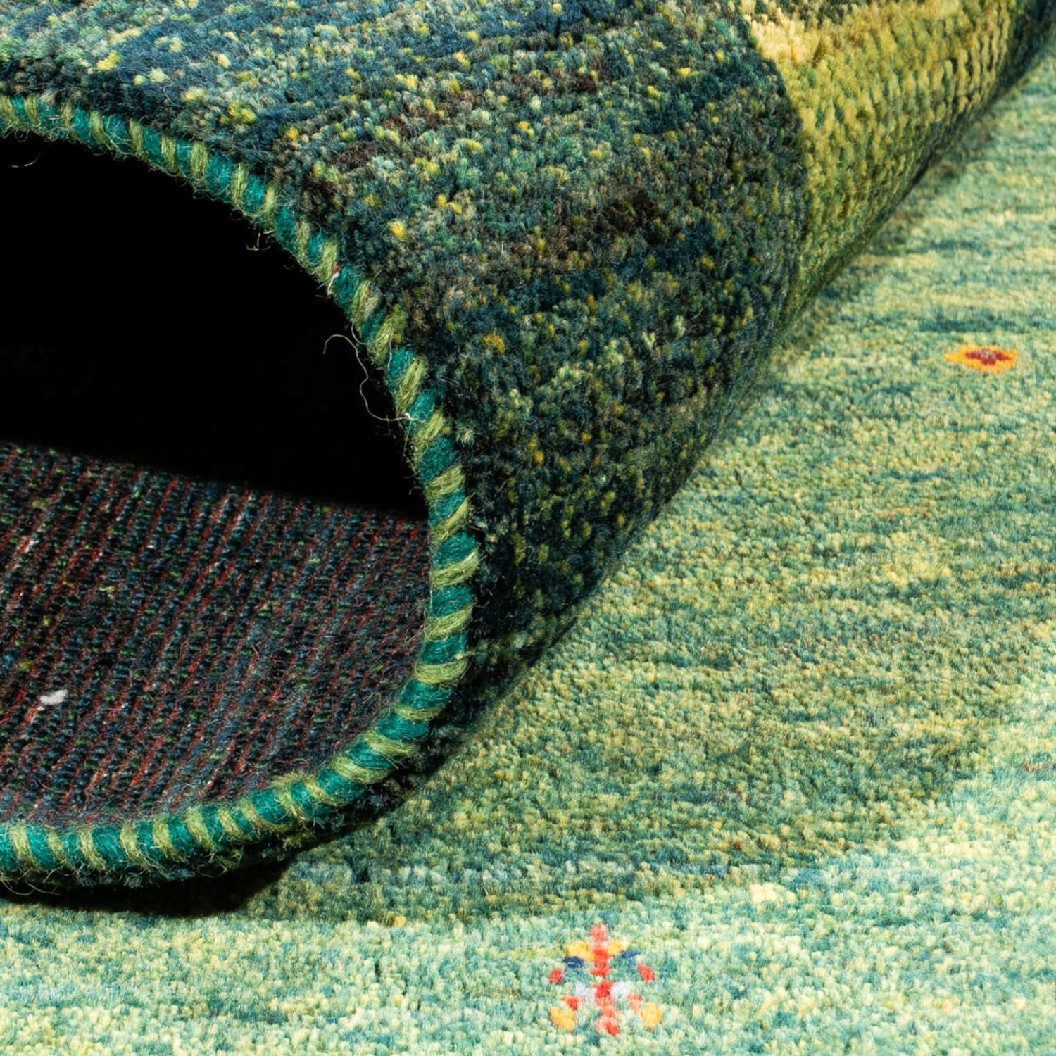 Tappeto Gabbeh - Loribaft Persero - Reale - 251 x 167 cm - verde