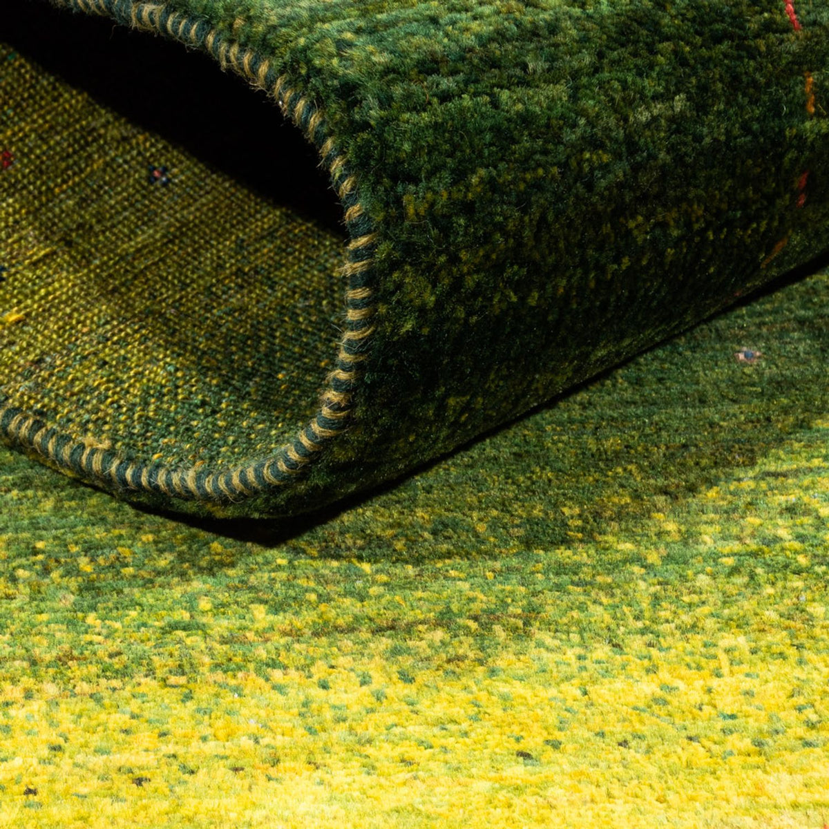 Tappeto Gabbeh - Loribaft Persero - 154 x 100 cm - verde