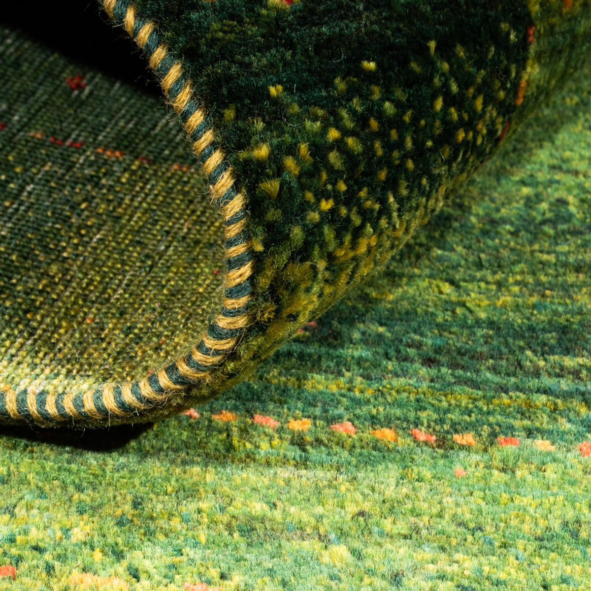 Tappeto Gabbeh - Loribaft Persero - 148 x 98 cm - verde