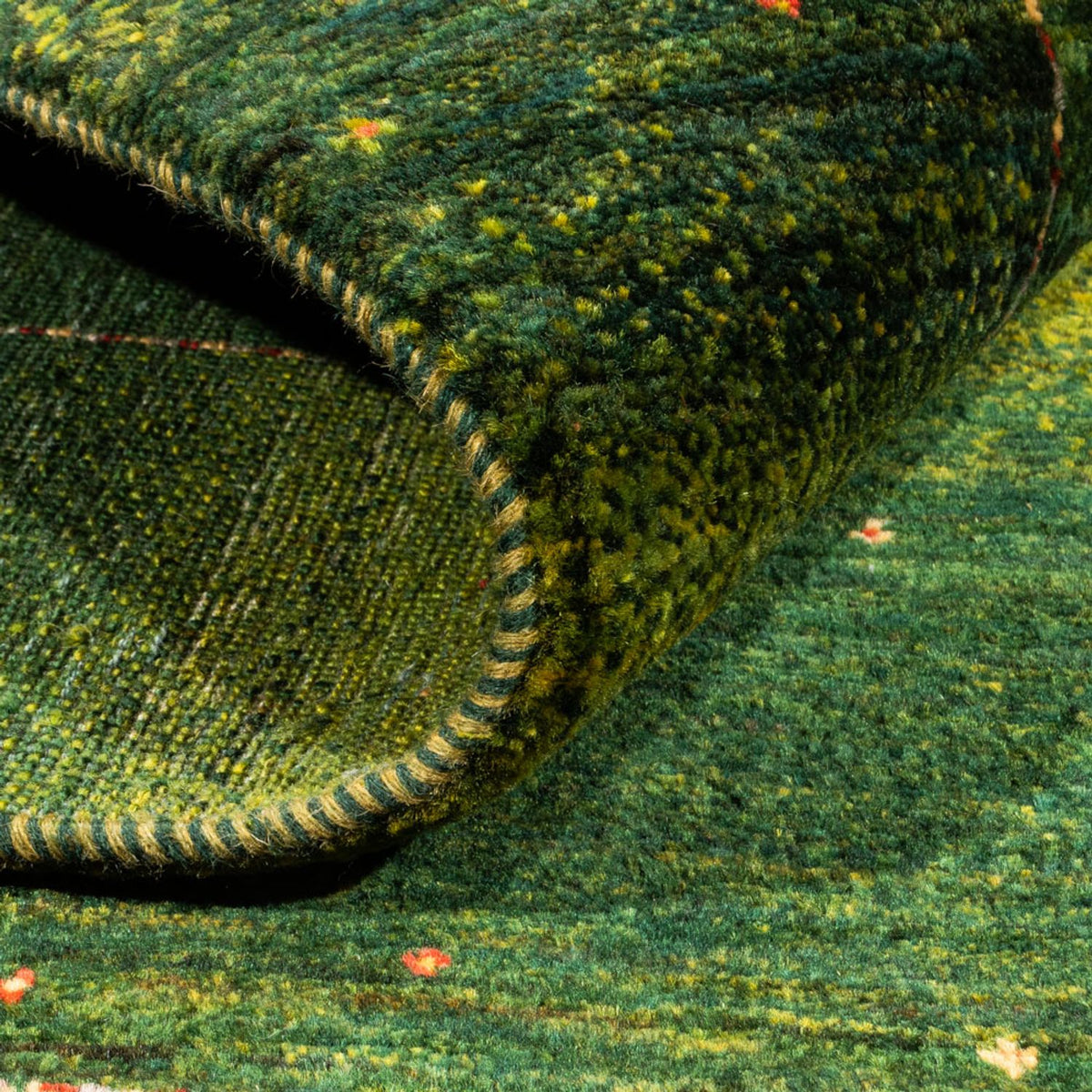 Tappeto Gabbeh - Loribaft Persero - 176 x 120 cm - verde