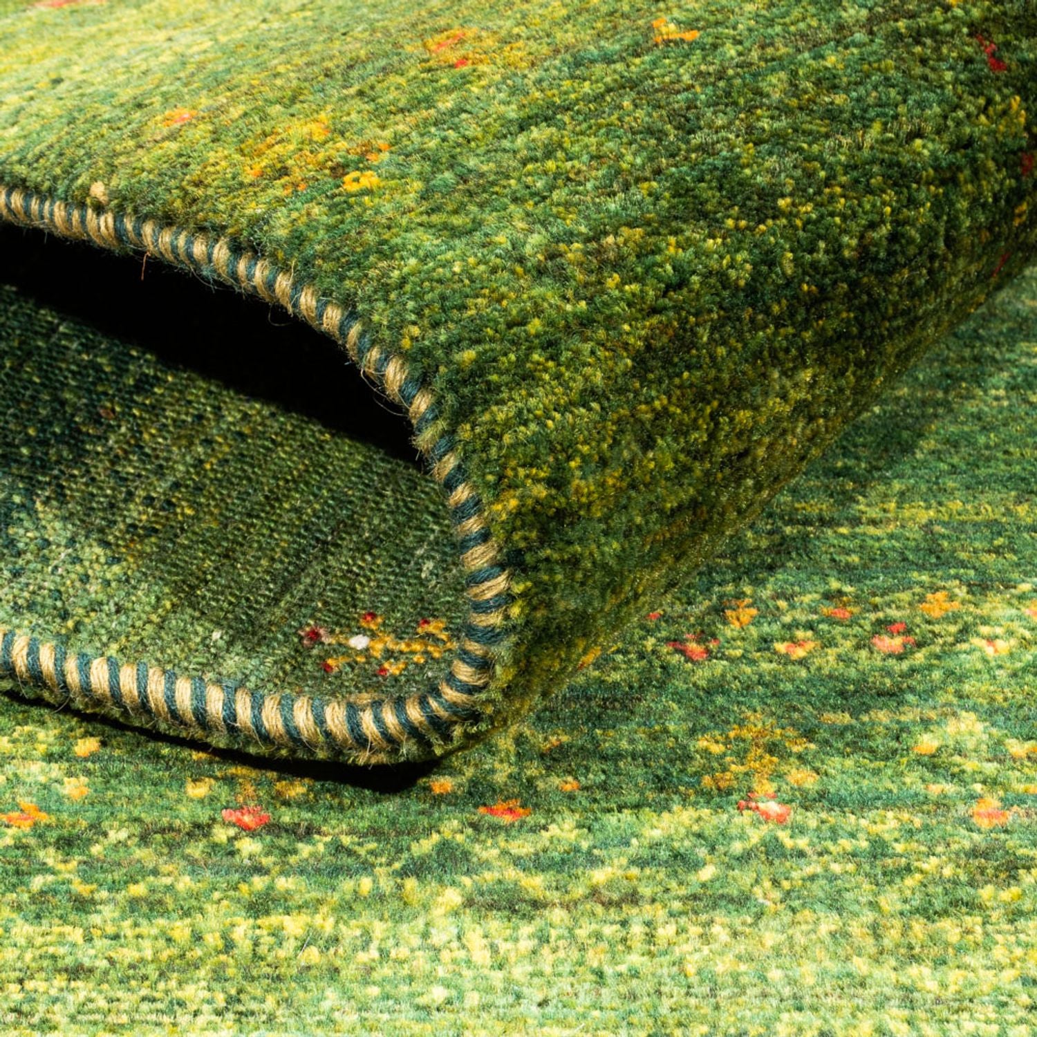 Tappeto Gabbeh - Loribaft Persero - 175 x 123 cm - verde