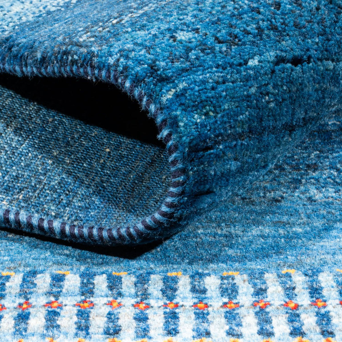 Tappeto Gabbeh - Loribaft Persero - 183 x 126 cm - blu