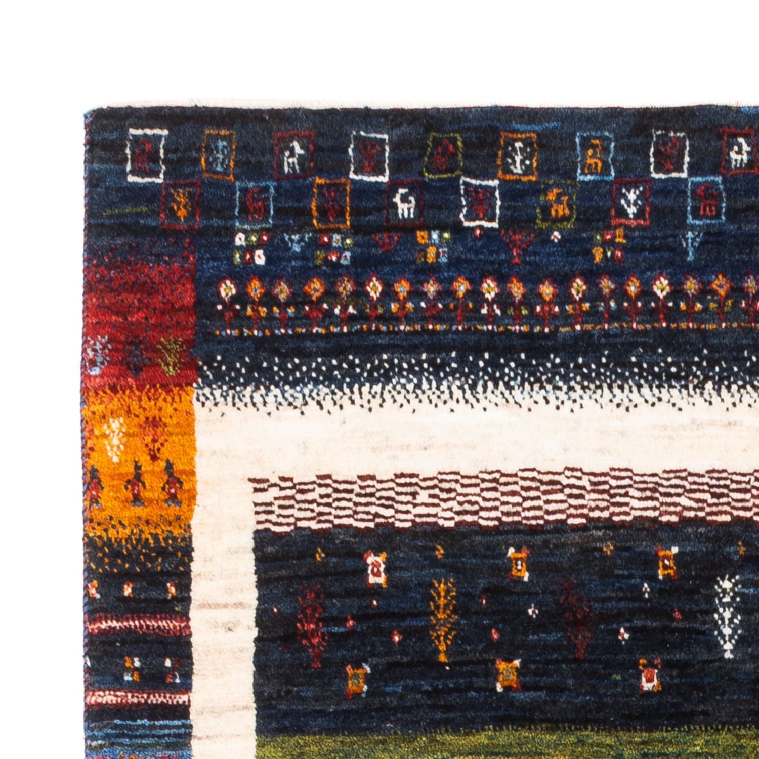 Tappeto Gabbeh - Loribaft Persero - Reale - 156 x 105 cm - multicolore