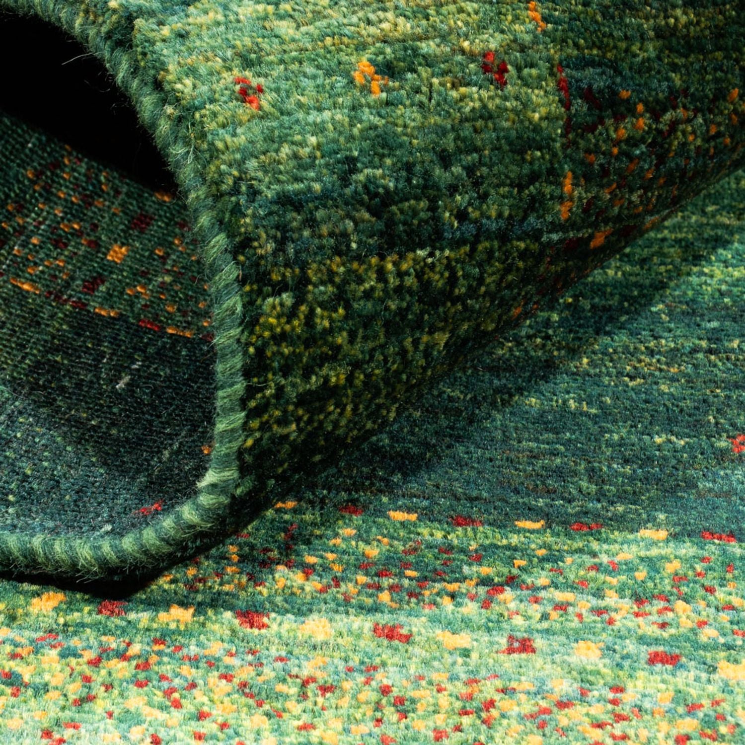 Tappeto Gabbeh - Loribaft Persero - 145 x 100 cm - verde