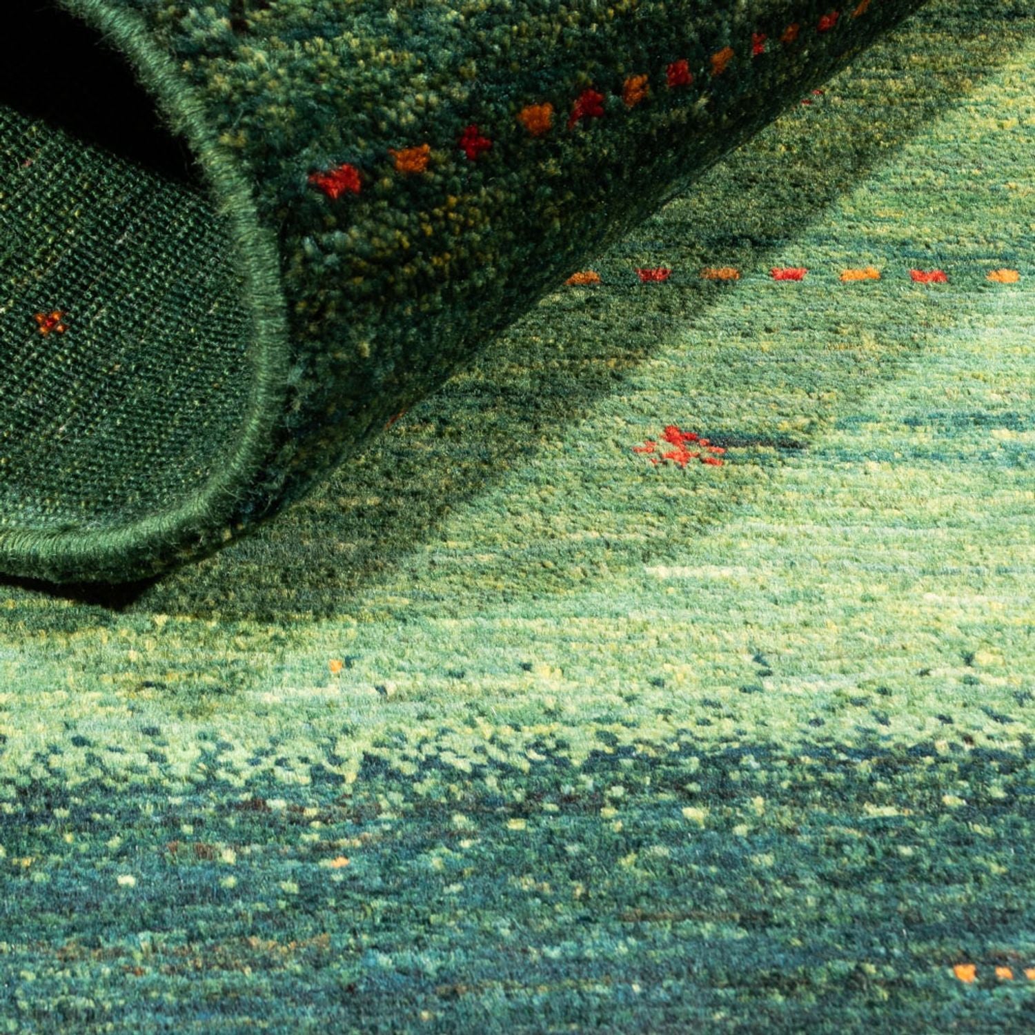 Tappeto Gabbeh - Loribaft Persero - 132 x 90 cm - verde