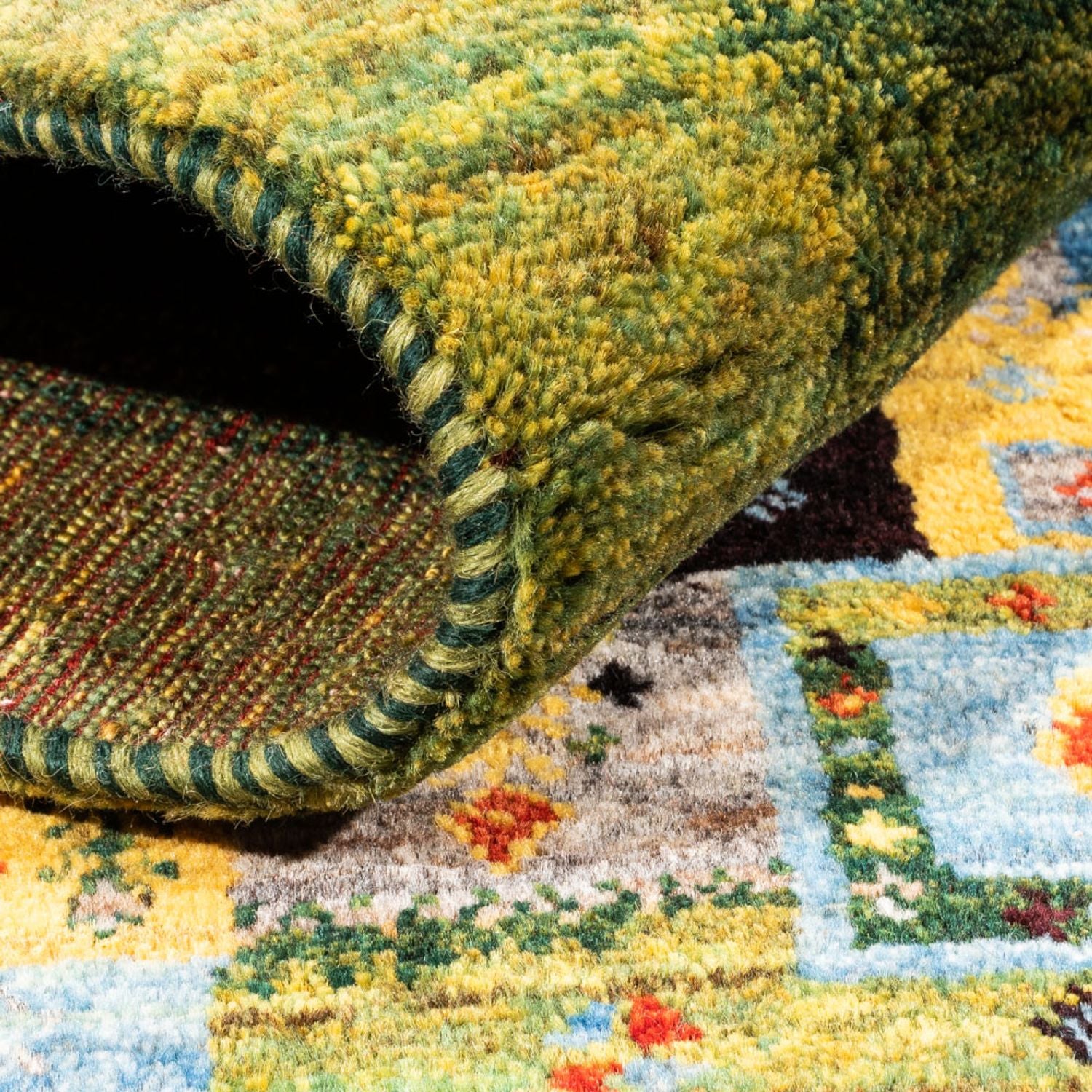 Tappeto Gabbeh - Loribaft Persero - Reale - 196 x 148 cm - verde