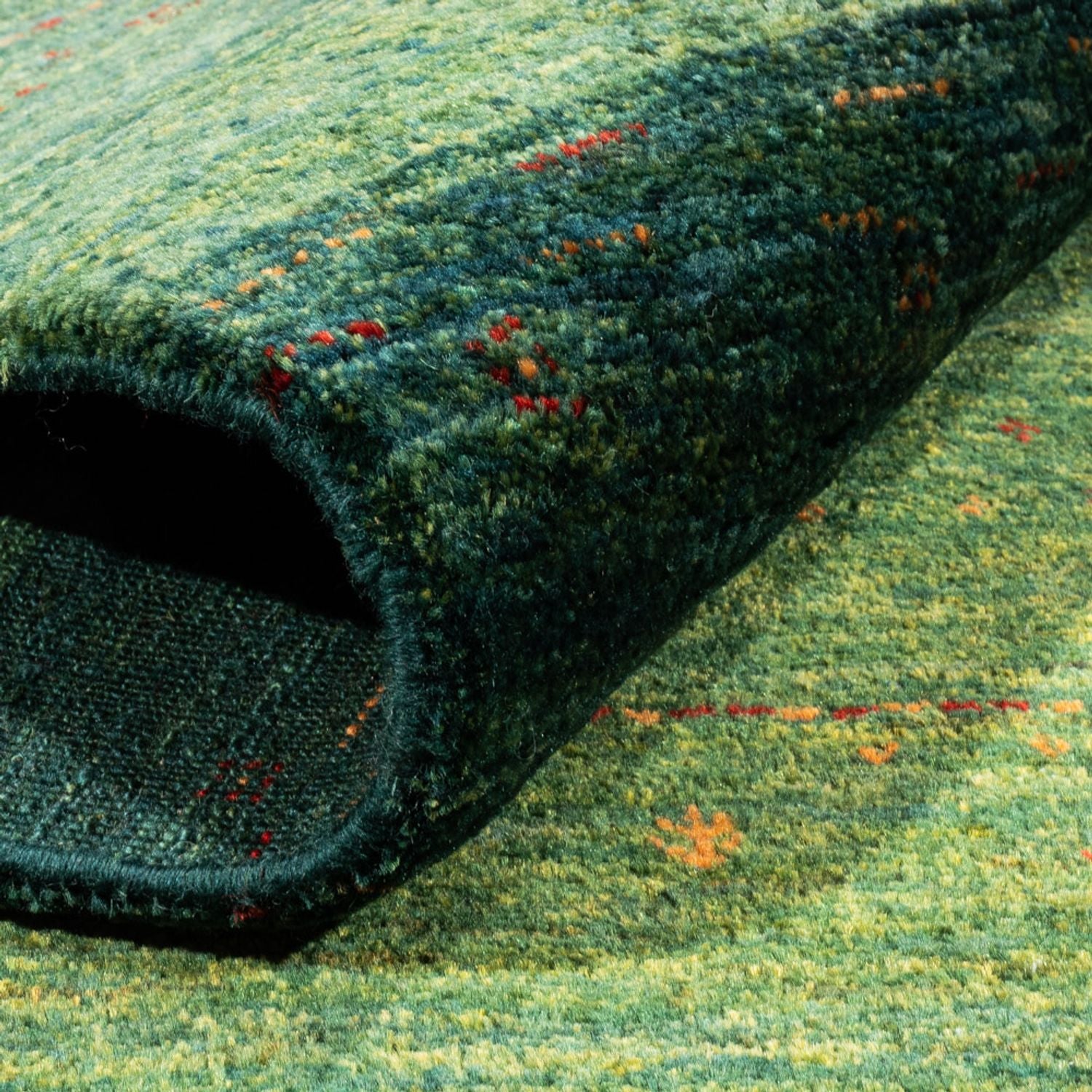 Tappeto Gabbeh - Loribaft Persero - 191 x 152 cm - verde
