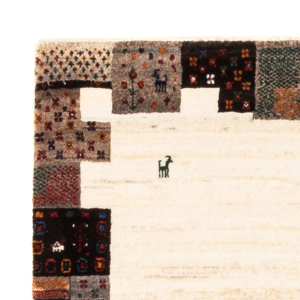 Tappeto Gabbeh - Loribaft Persero - Reale - 125 x 90 cm - crema