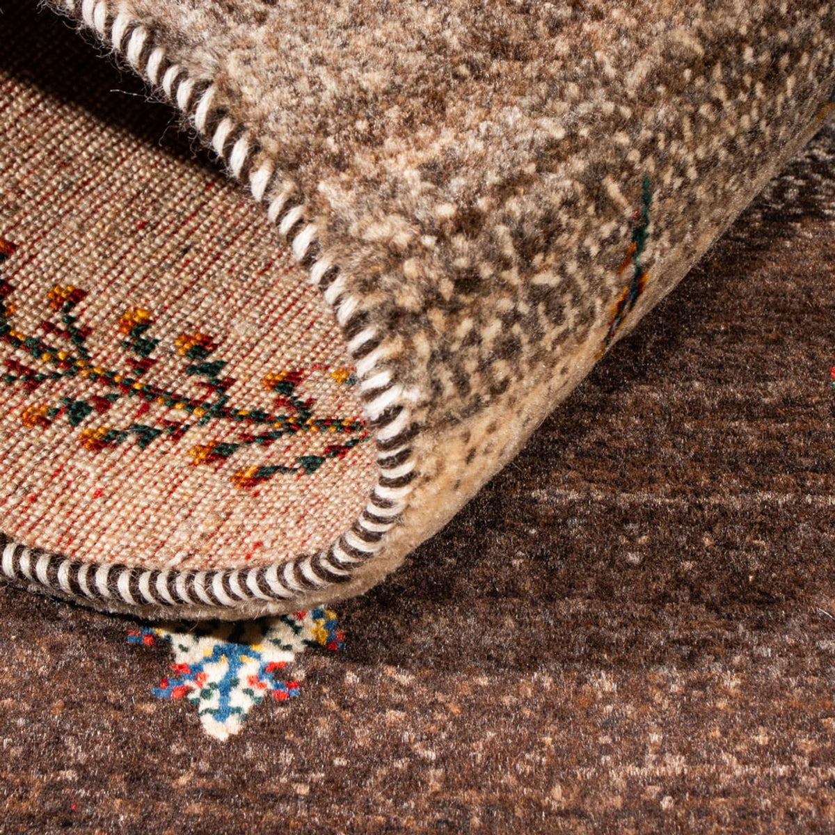 Tappeto Gabbeh - Loribaft Persero - Reale - 125 x 88 cm - grigio