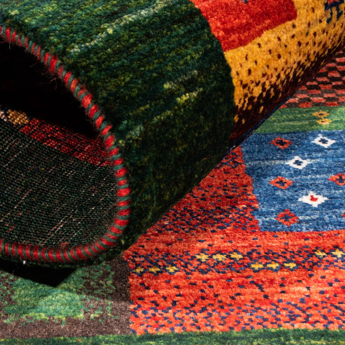 Tappeto Gabbeh - Loribaft Persero - Reale - 127 x 83 cm - verde