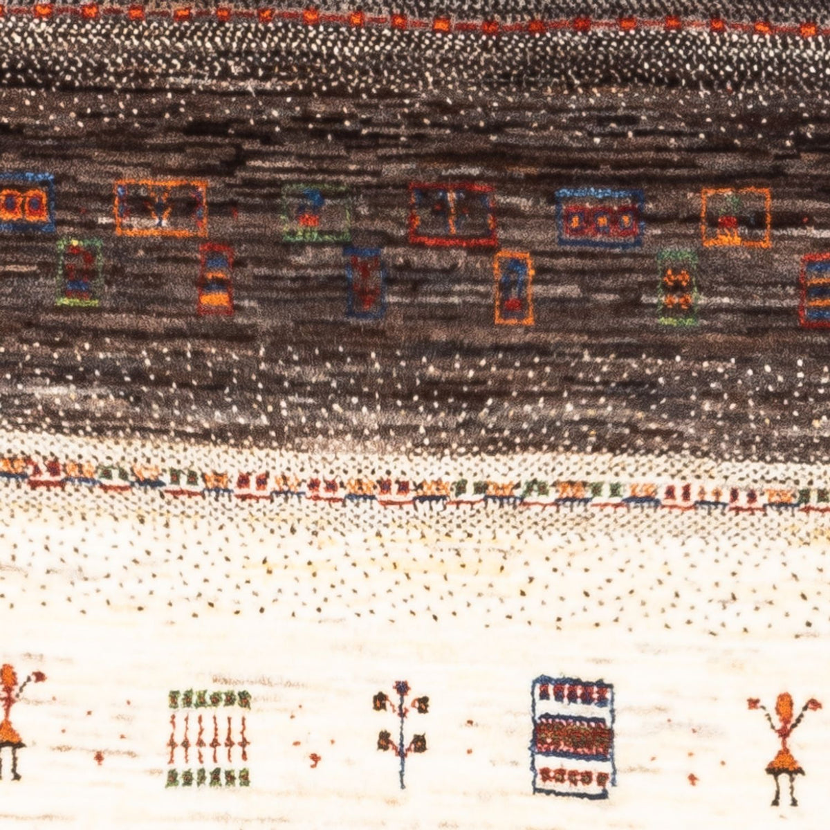 Tappeto Gabbeh - Loribaft Persero - Reale - 137 x 85 cm - marrone