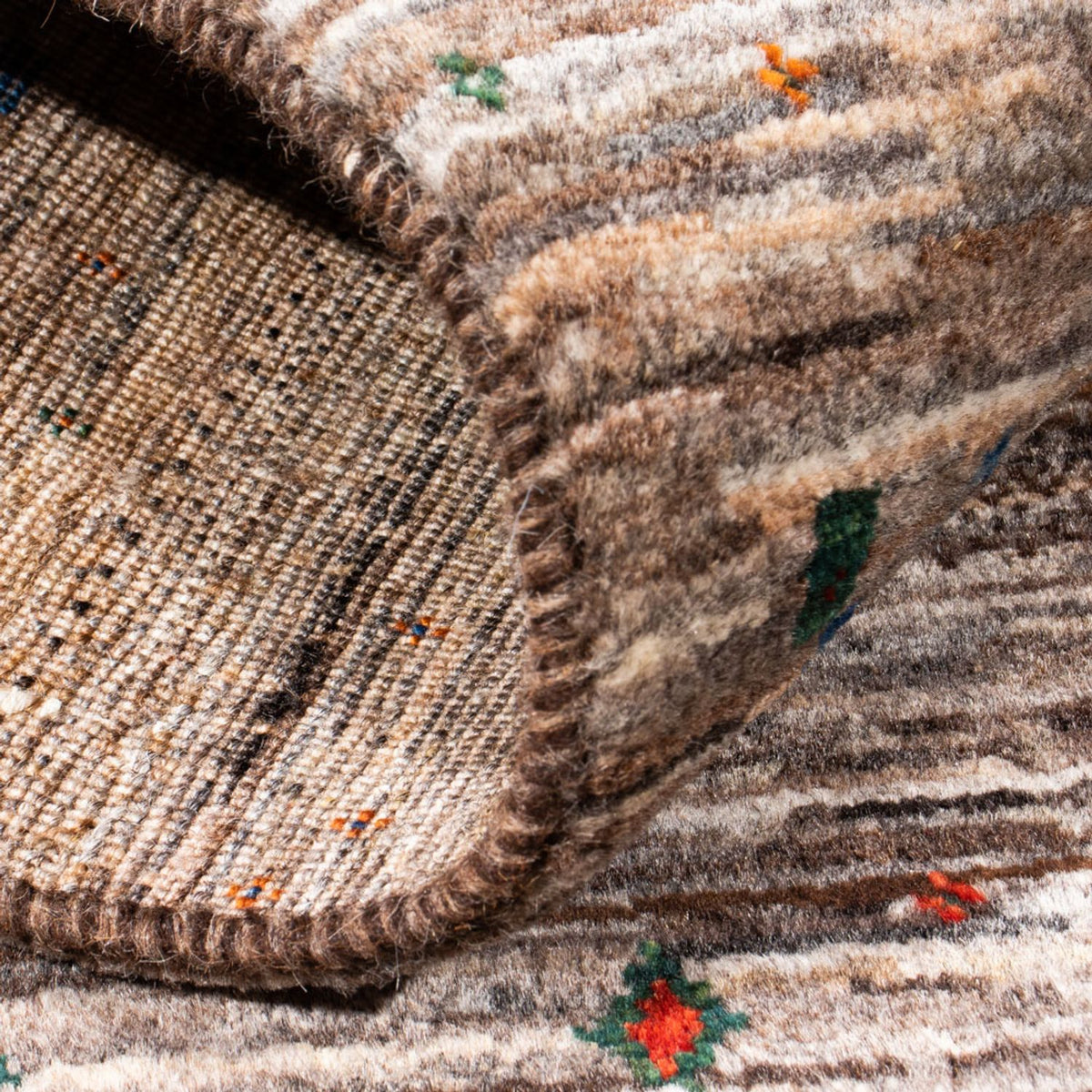 Tappeto Gabbeh - Loribaft Persero - Reale - 134 x 84 cm - grigio