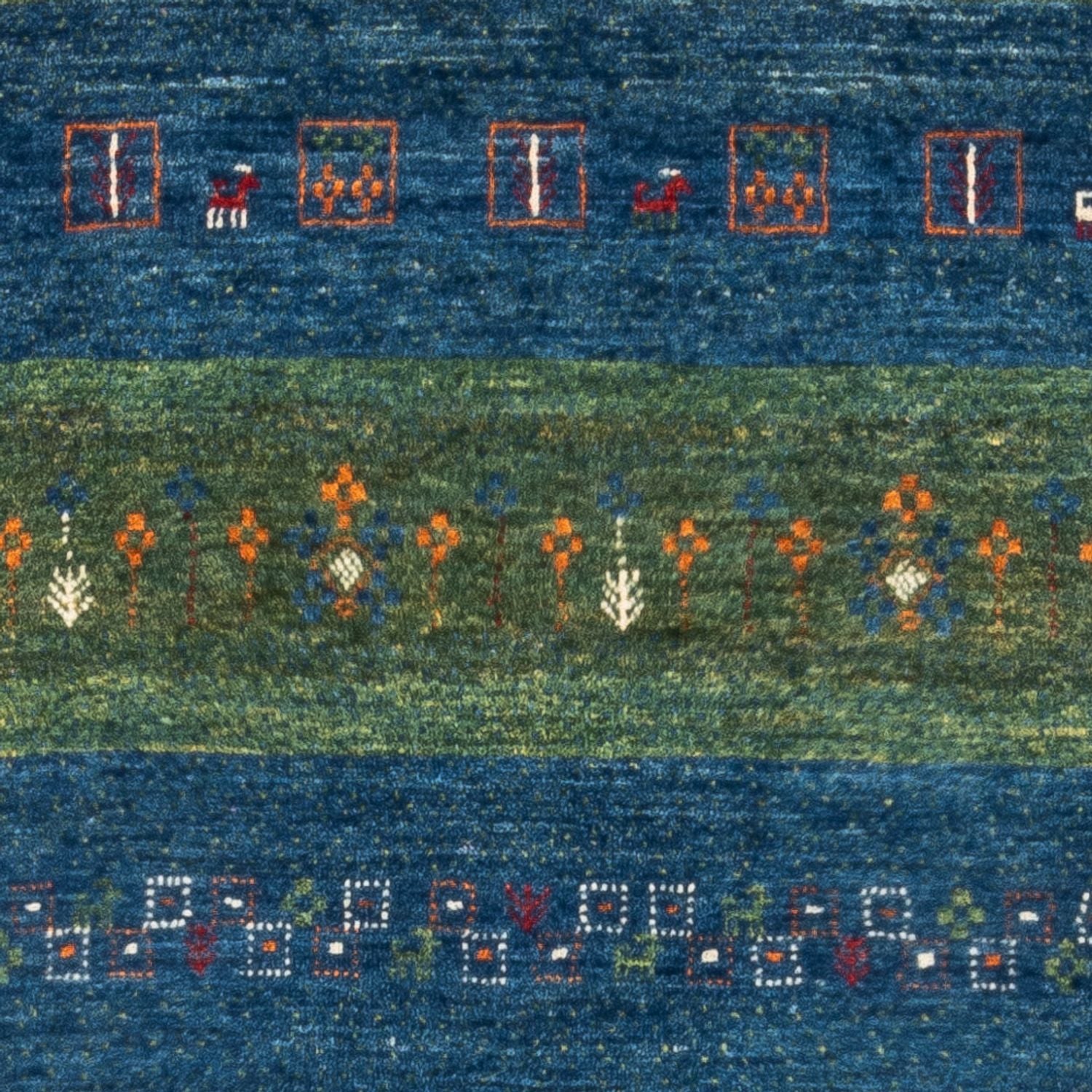 Tappeto Gabbeh - Loribaft Persero - Reale - 130 x 85 cm - blu