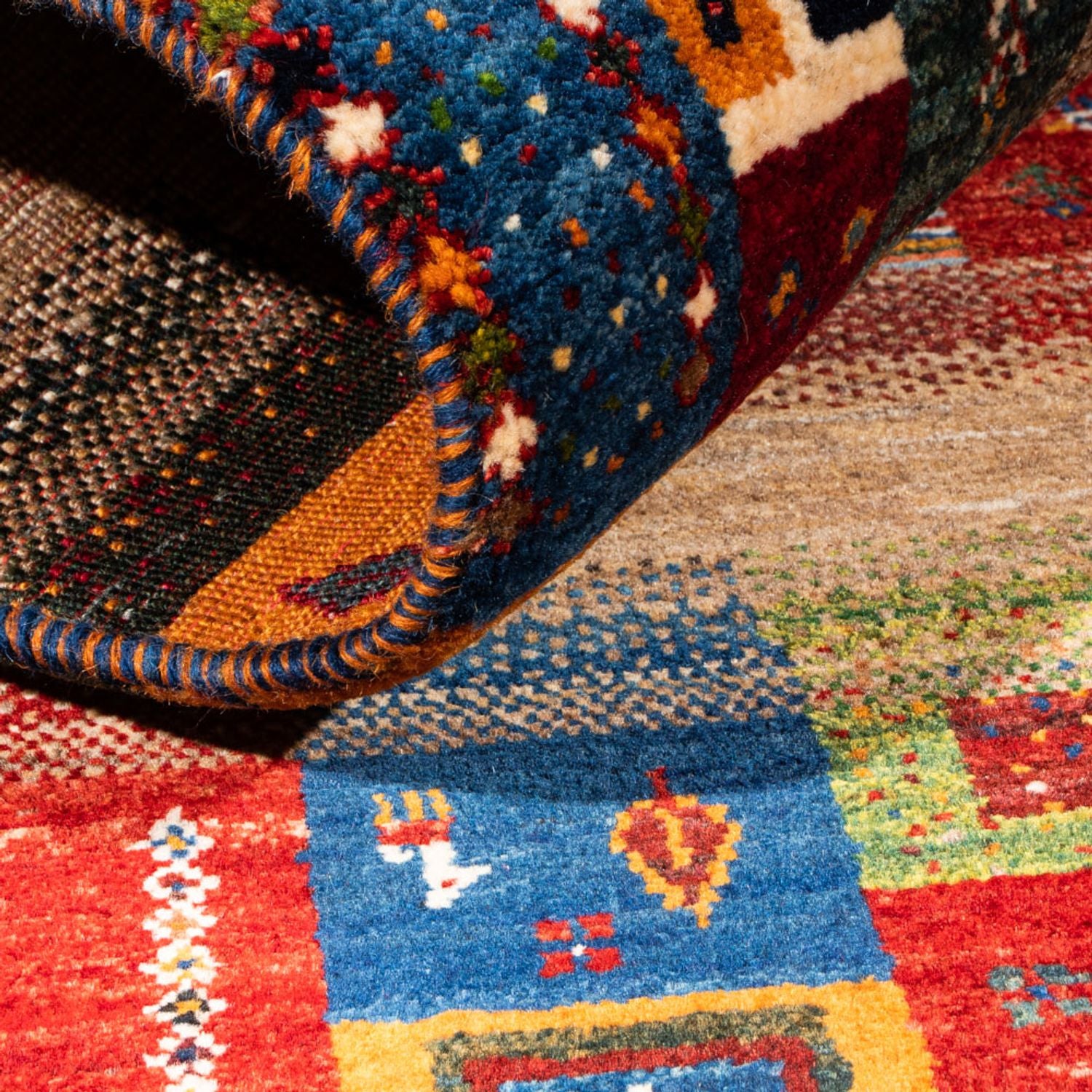 Tappeto Gabbeh - Loribaft Persero - Reale - 132 x 84 cm - multicolore