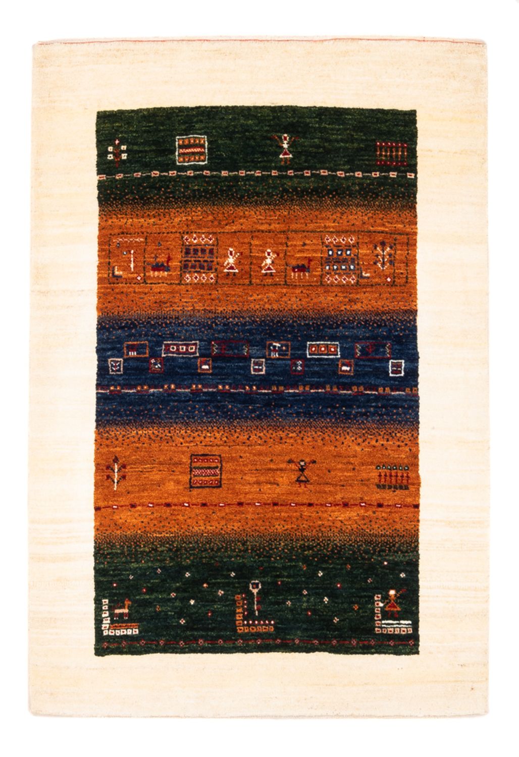 Tappeto Gabbeh - Loribaft Persero - Reale - 129 x 88 cm - multicolore