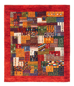 Tappeto Gabbeh - Loribaft Persero - Reale quadrato  - 123 x 110 cm - multicolore