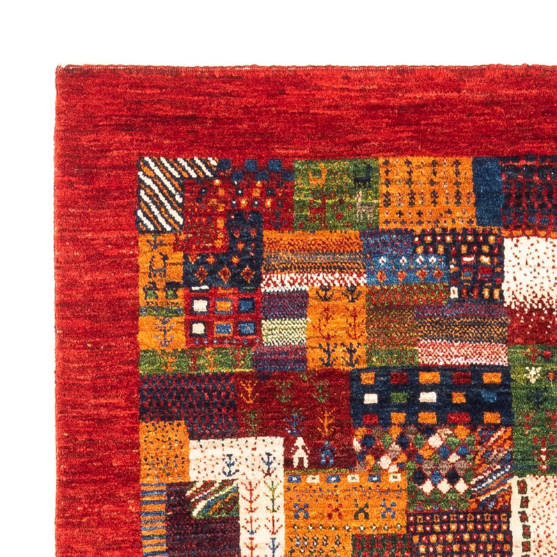 Tappeto Gabbeh - Loribaft Persero - Reale quadrato  - 123 x 110 cm - multicolore