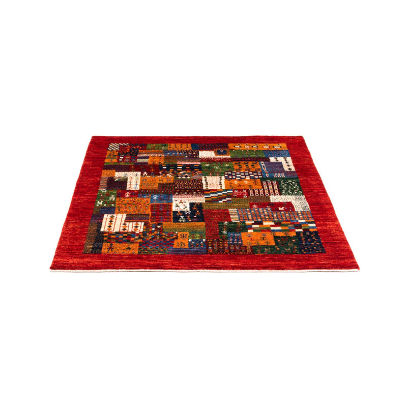 Tappeto Gabbeh - Loribaft Persero - Reale quadrato  - 123 x 110 cm - multicolore