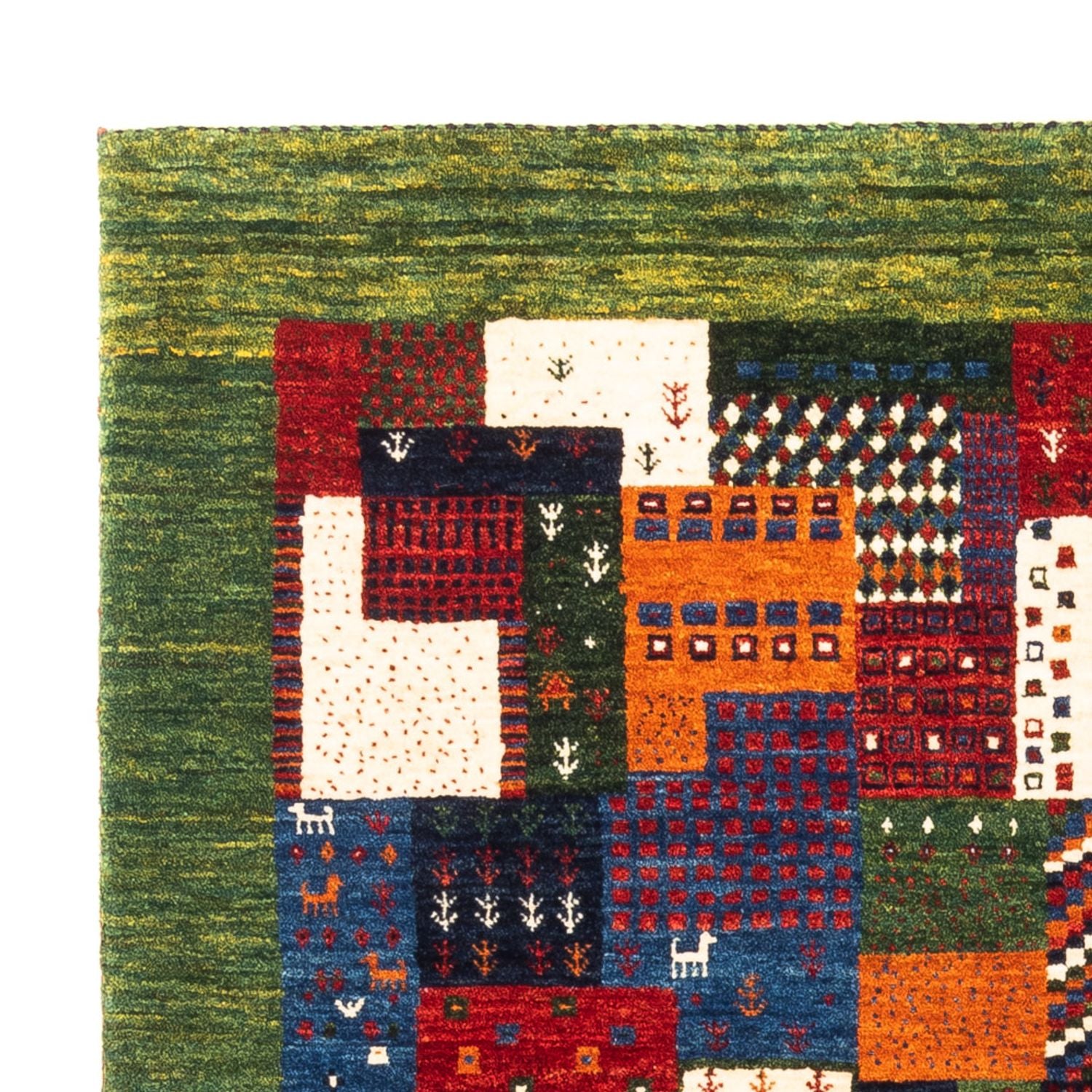 Tappeto Gabbeh - Loribaft Persero - Reale quadrato  - 129 x 120 cm - multicolore