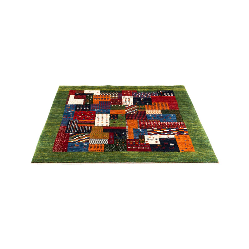 Tappeto Gabbeh - Loribaft Persero - Reale quadrato  - 129 x 120 cm - multicolore